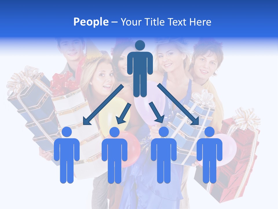 People In Party Hats PowerPoint Template