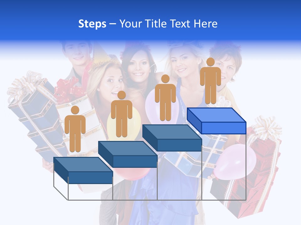People In Party Hats PowerPoint Template