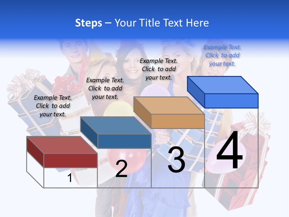People In Party Hats PowerPoint Template