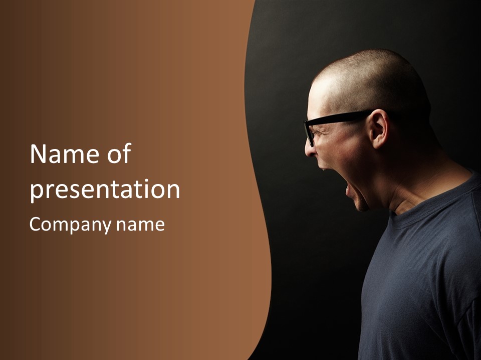 Dissatisfied Profile Photography PowerPoint Template