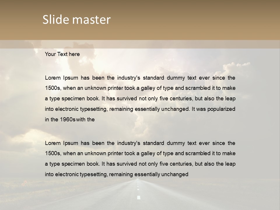Puddles Road PowerPoint Template