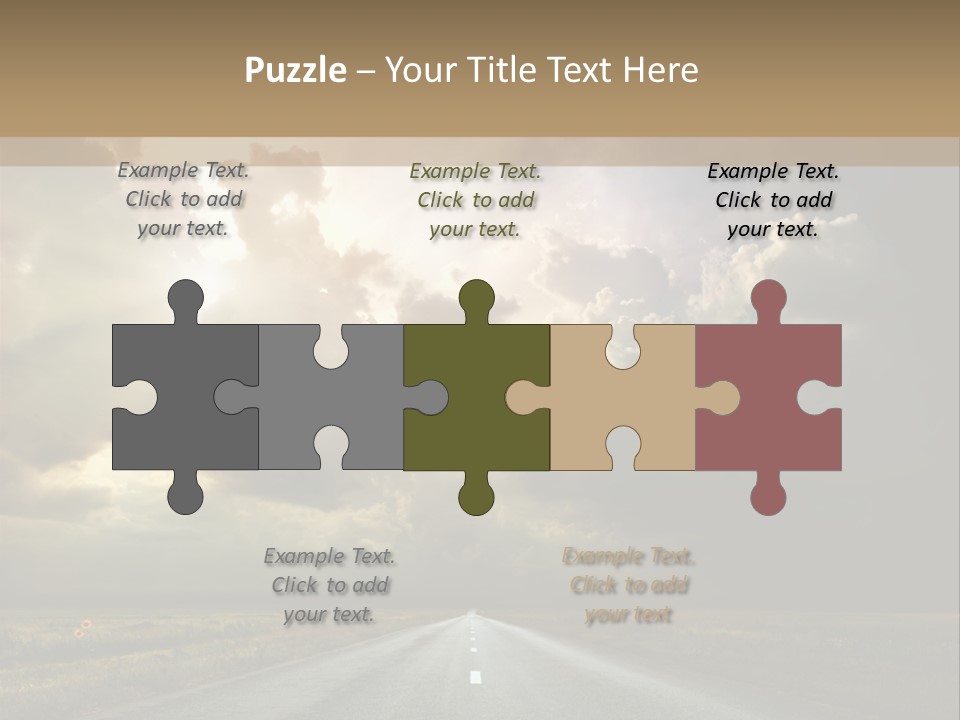 Puddles Road PowerPoint Template