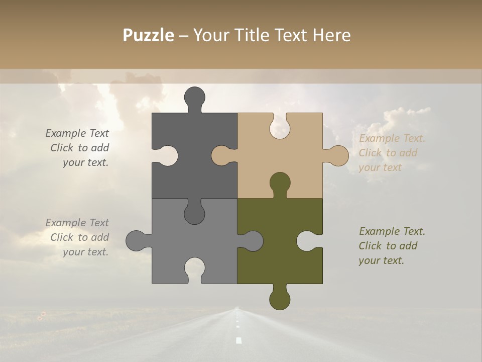 Puddles Road PowerPoint Template