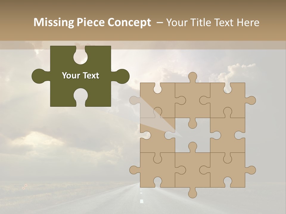 Puddles Road PowerPoint Template