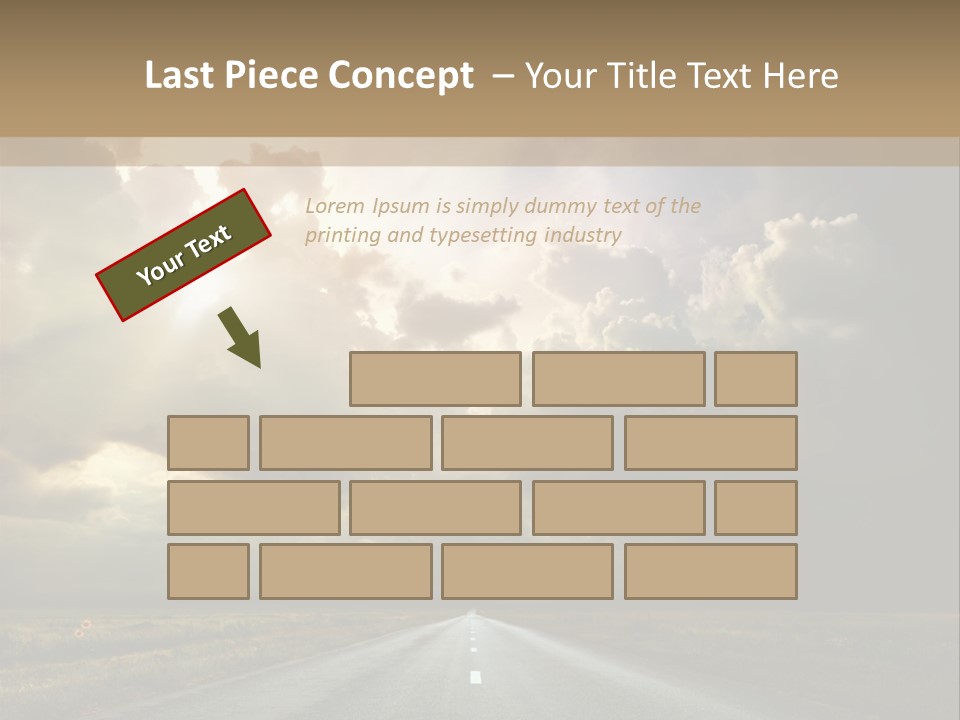 Puddles Road PowerPoint Template