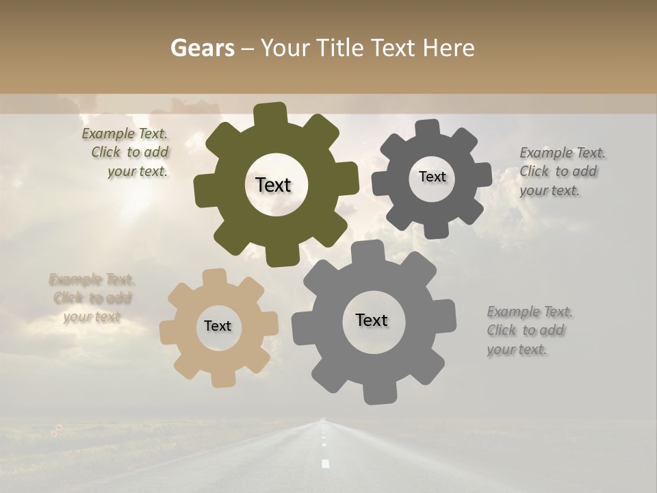 Puddles Road PowerPoint Template