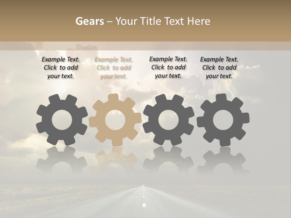 Puddles Road PowerPoint Template