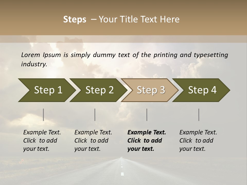 Puddles Road PowerPoint Template
