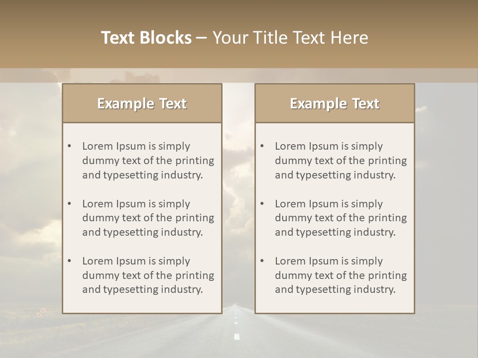 Puddles Road PowerPoint Template
