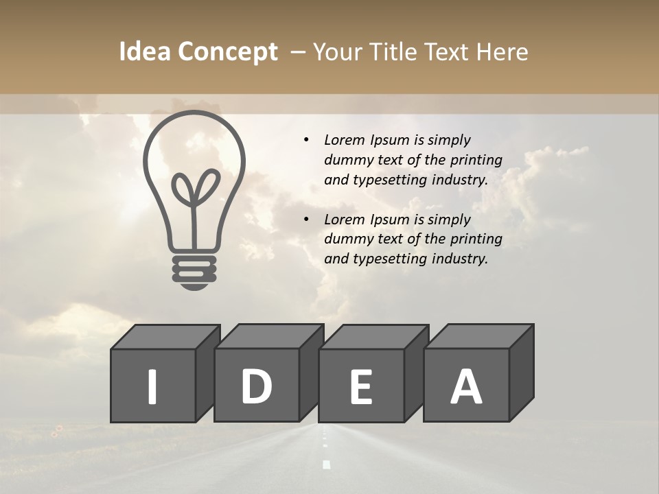 Puddles Road PowerPoint Template