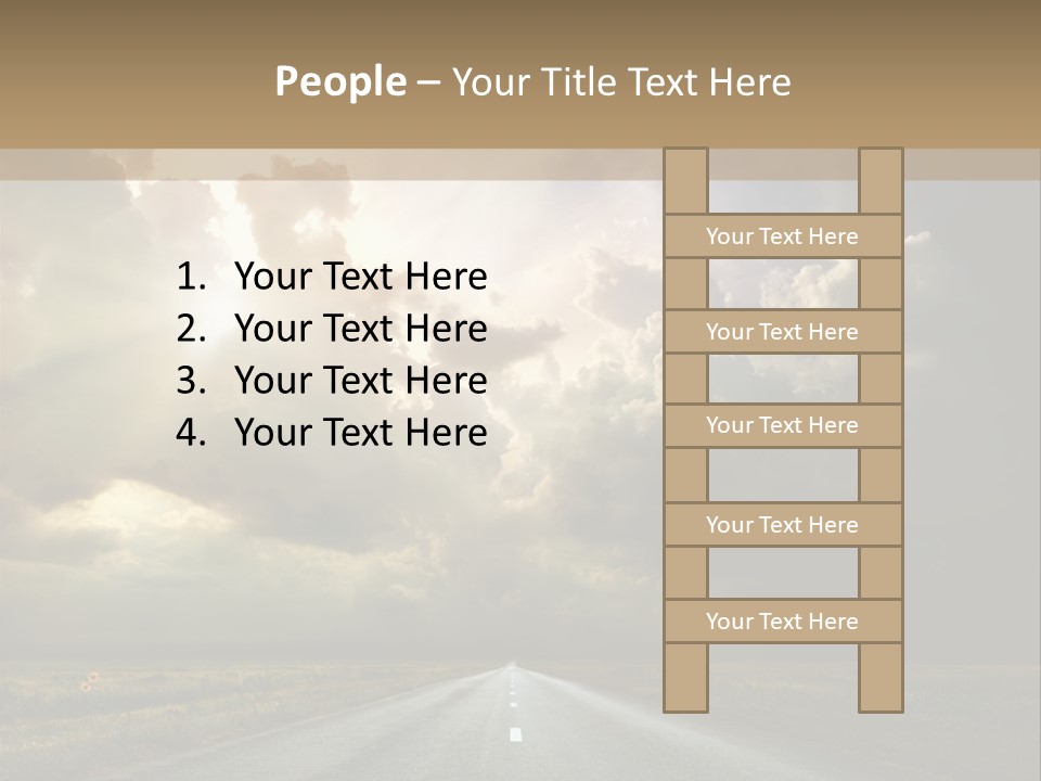 Puddles Road PowerPoint Template