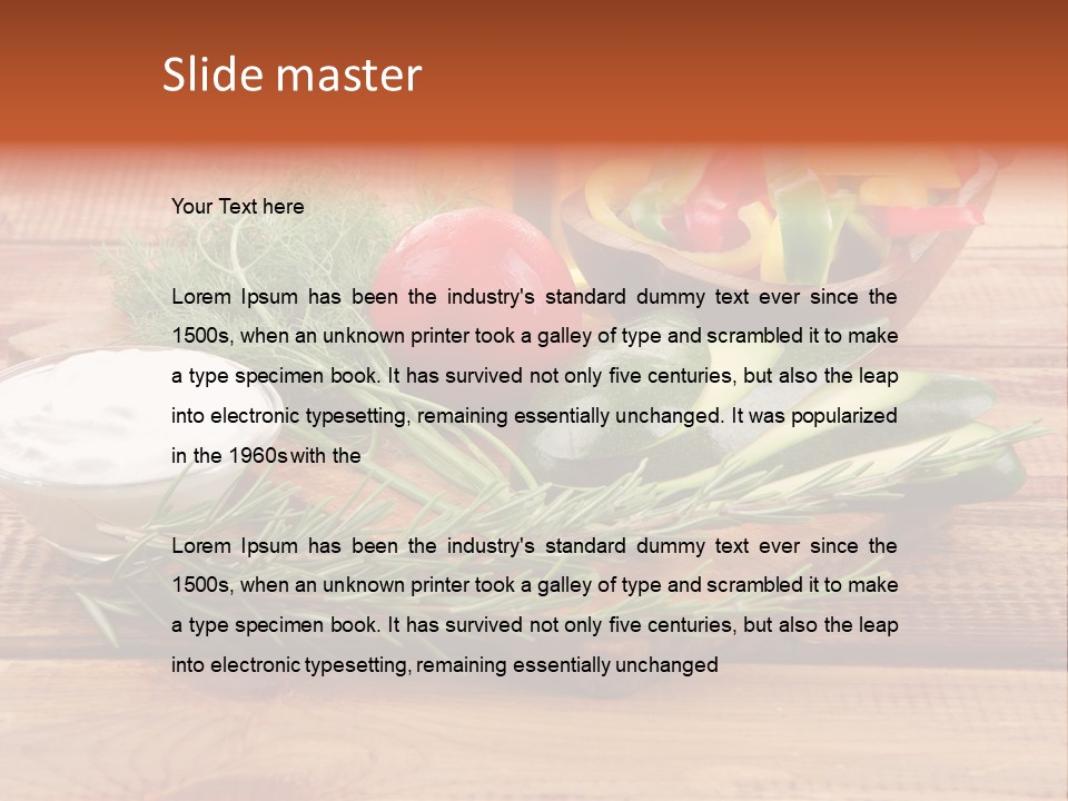 Closeup Garnish Arrangement PowerPoint Template