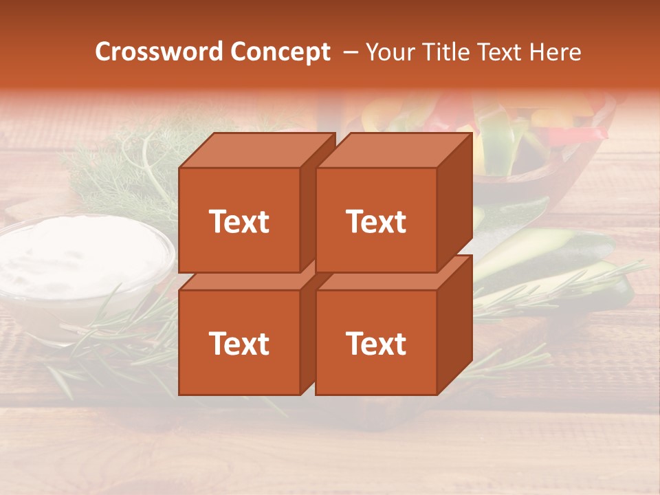 Closeup Garnish Arrangement PowerPoint Template