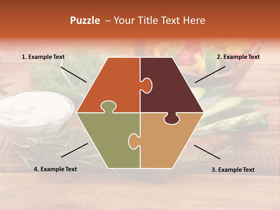 Closeup Garnish Arrangement PowerPoint Template