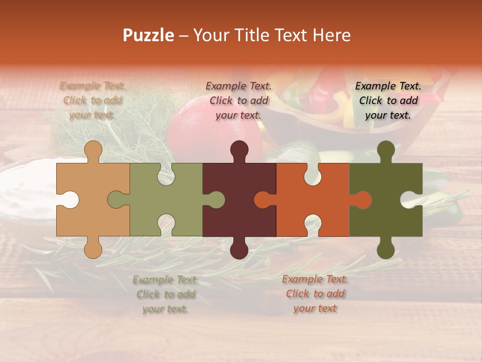 Closeup Garnish Arrangement PowerPoint Template