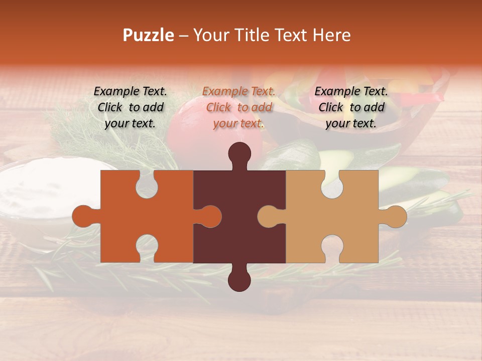 Closeup Garnish Arrangement PowerPoint Template