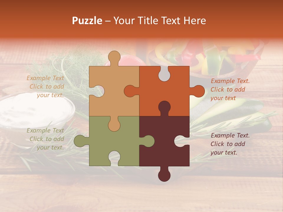 Closeup Garnish Arrangement PowerPoint Template