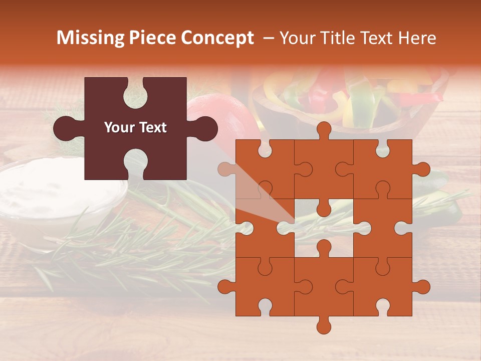 Closeup Garnish Arrangement PowerPoint Template