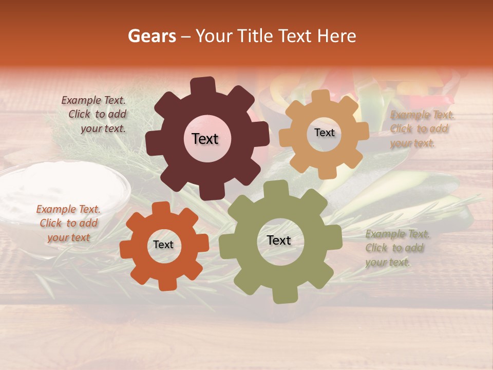 Closeup Garnish Arrangement PowerPoint Template