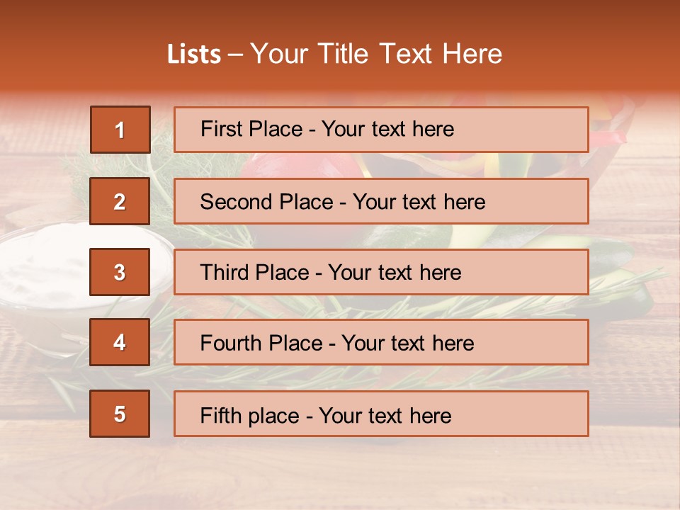 Closeup Garnish Arrangement PowerPoint Template