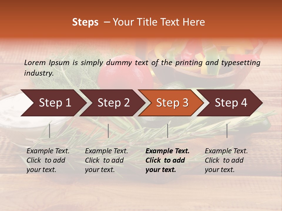 Closeup Garnish Arrangement PowerPoint Template