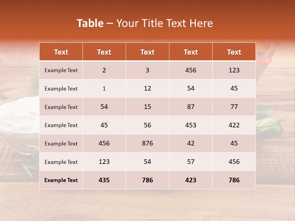 Closeup Garnish Arrangement PowerPoint Template