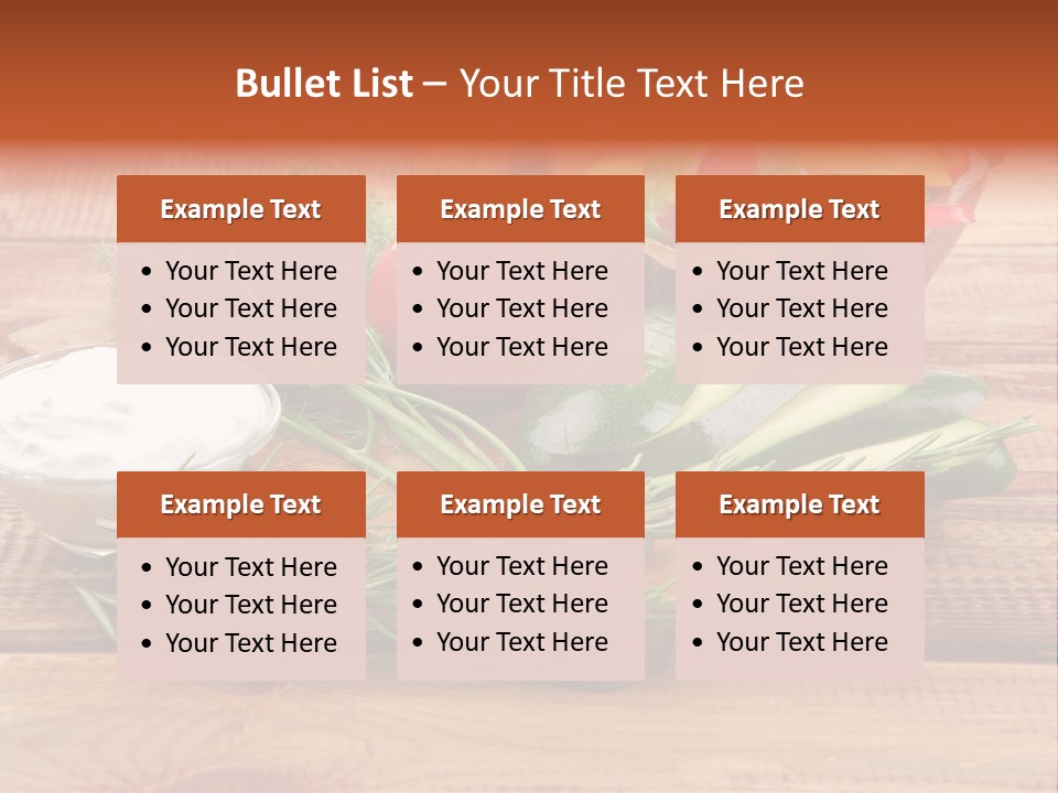 Closeup Garnish Arrangement PowerPoint Template