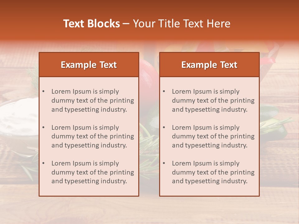 Closeup Garnish Arrangement PowerPoint Template