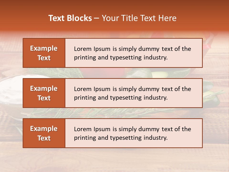 Closeup Garnish Arrangement PowerPoint Template