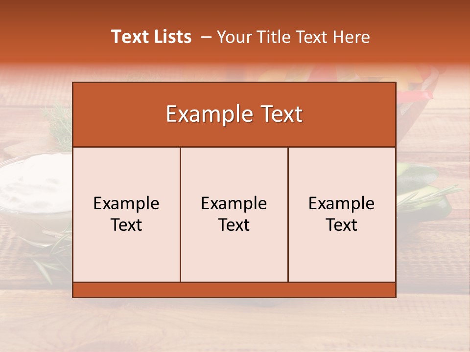 Closeup Garnish Arrangement PowerPoint Template