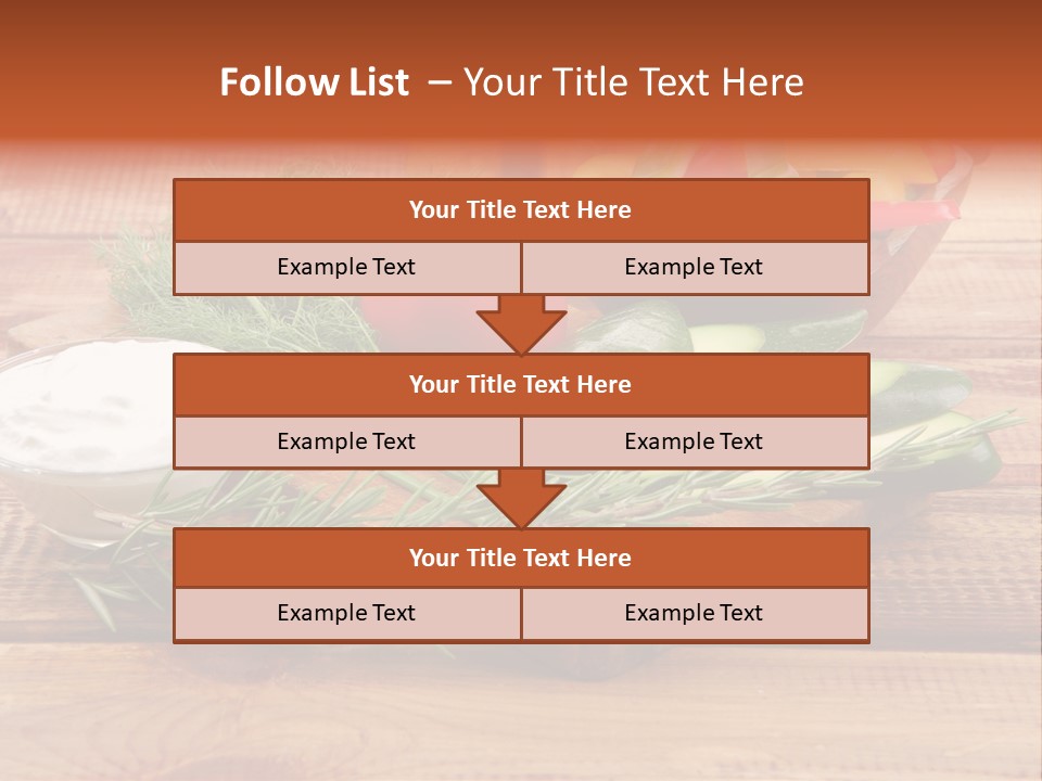Closeup Garnish Arrangement PowerPoint Template