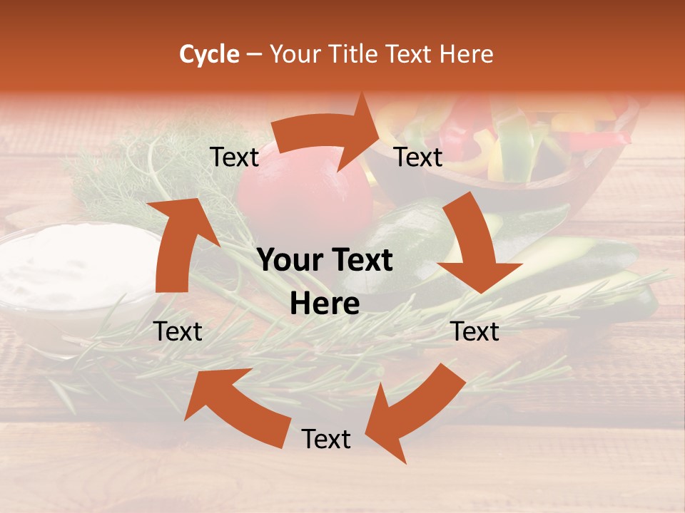 Closeup Garnish Arrangement PowerPoint Template