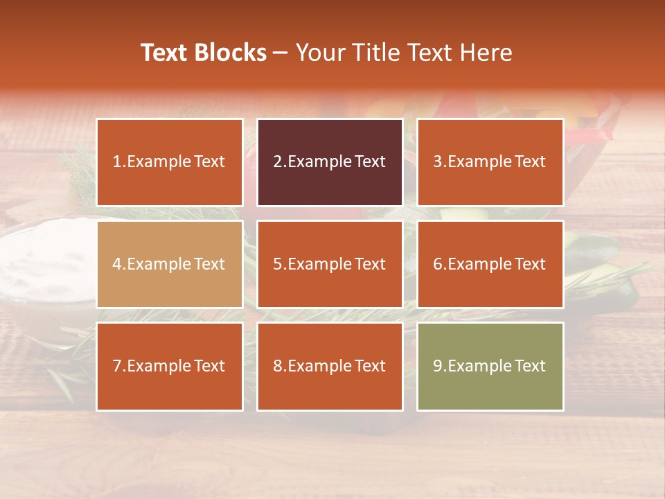Closeup Garnish Arrangement PowerPoint Template
