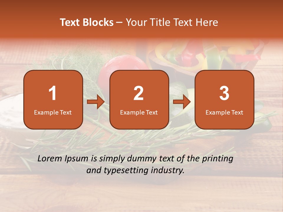 Closeup Garnish Arrangement PowerPoint Template