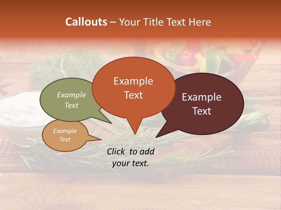 Closeup Garnish Arrangement PowerPoint Template