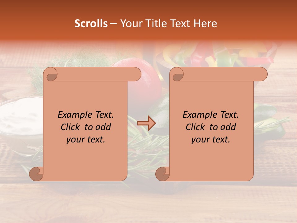 Closeup Garnish Arrangement PowerPoint Template