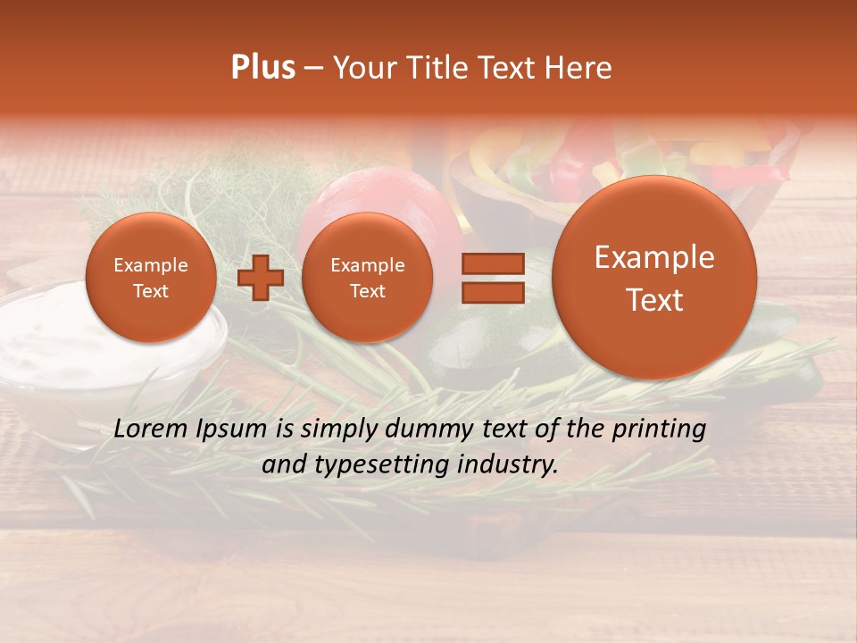 Closeup Garnish Arrangement PowerPoint Template