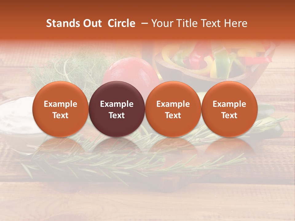 Closeup Garnish Arrangement PowerPoint Template