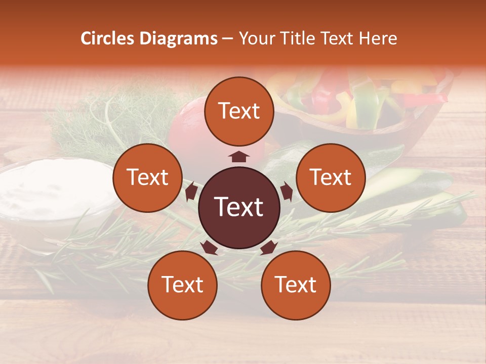 Closeup Garnish Arrangement PowerPoint Template