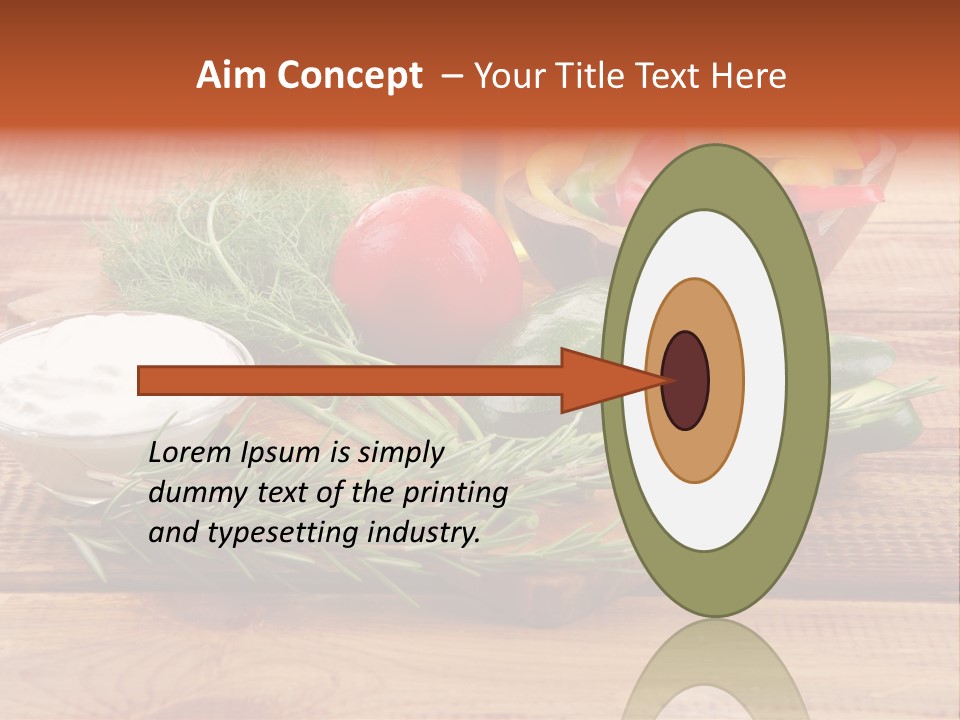 Closeup Garnish Arrangement PowerPoint Template