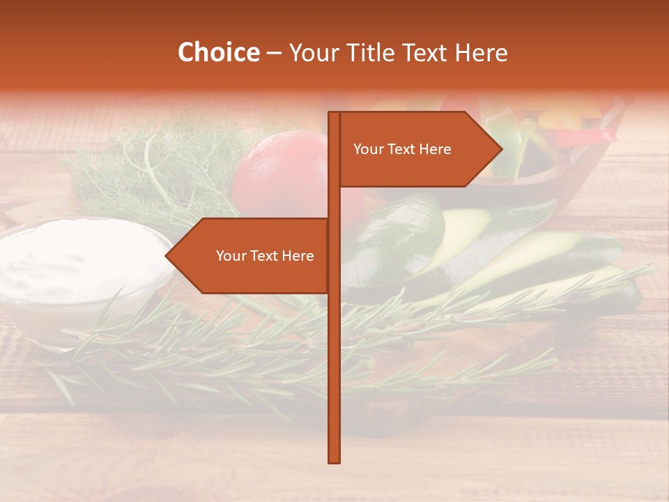 Closeup Garnish Arrangement PowerPoint Template