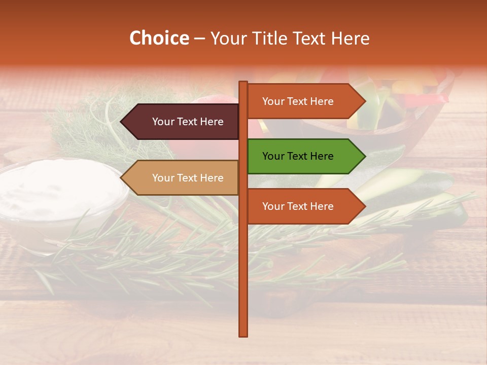 Closeup Garnish Arrangement PowerPoint Template