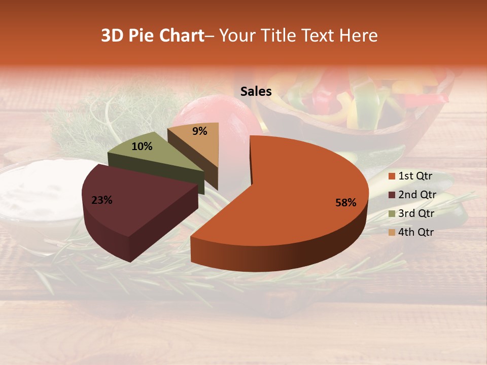 Closeup Garnish Arrangement PowerPoint Template