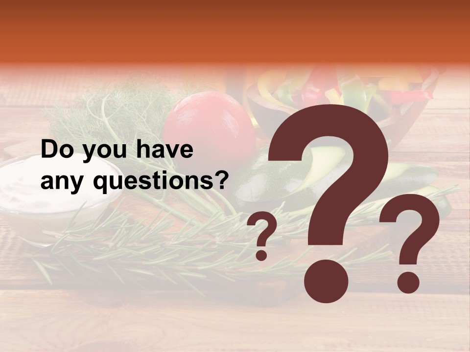 Closeup Garnish Arrangement PowerPoint Template