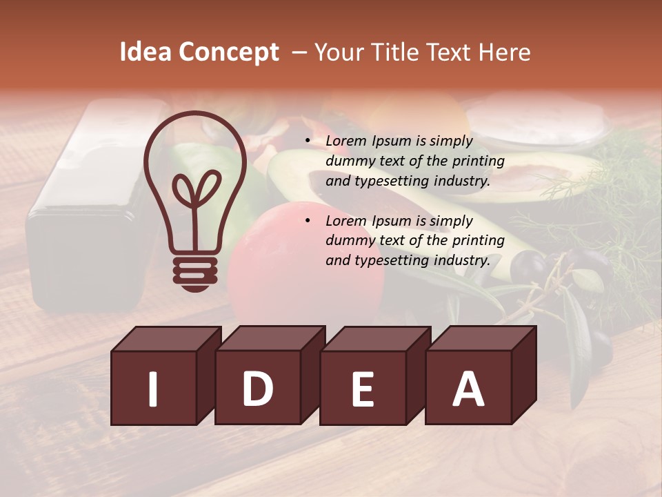 Closeup Color Pepper PowerPoint Template