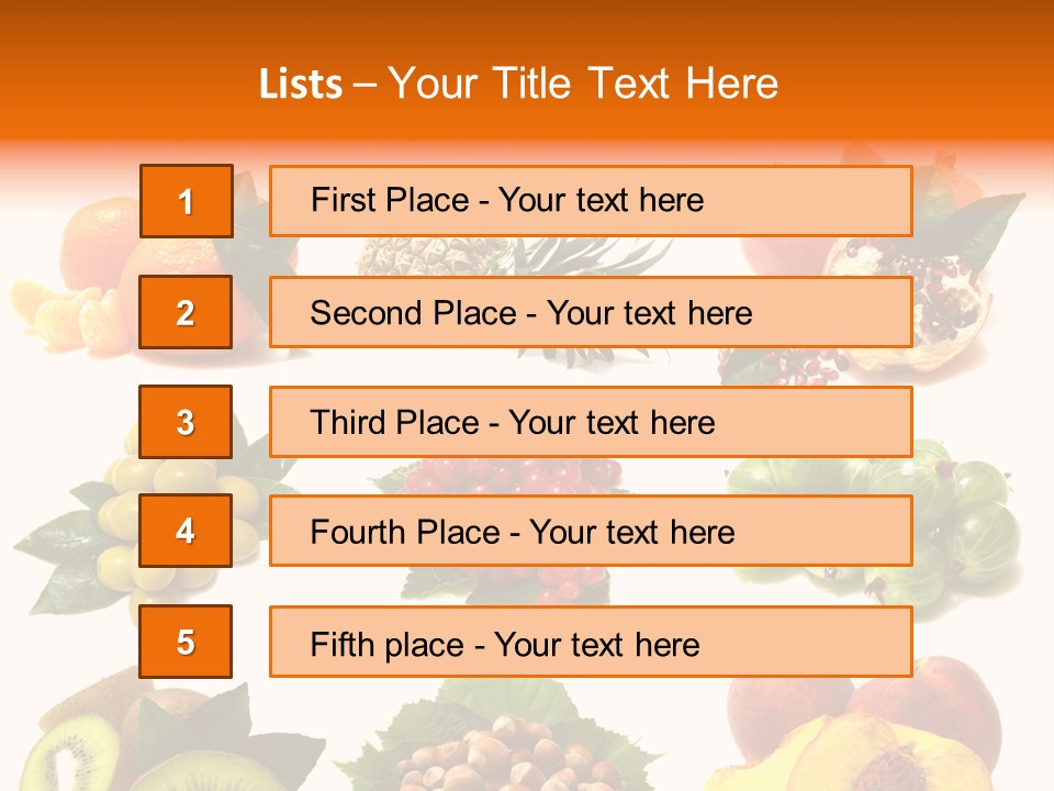 Psd Fruit PowerPoint Template