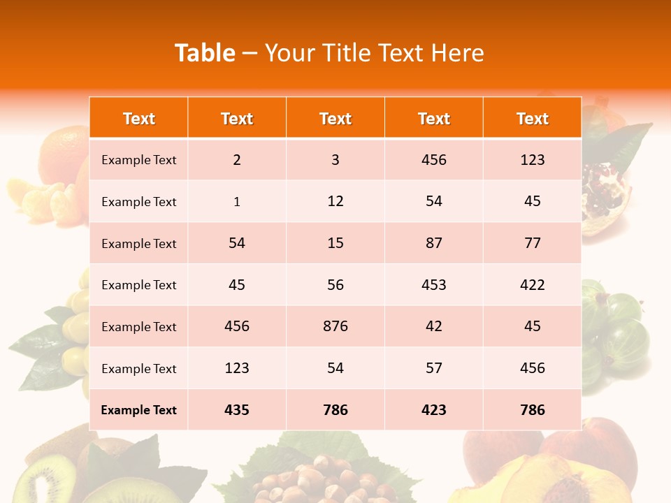 Psd Fruit PowerPoint Template