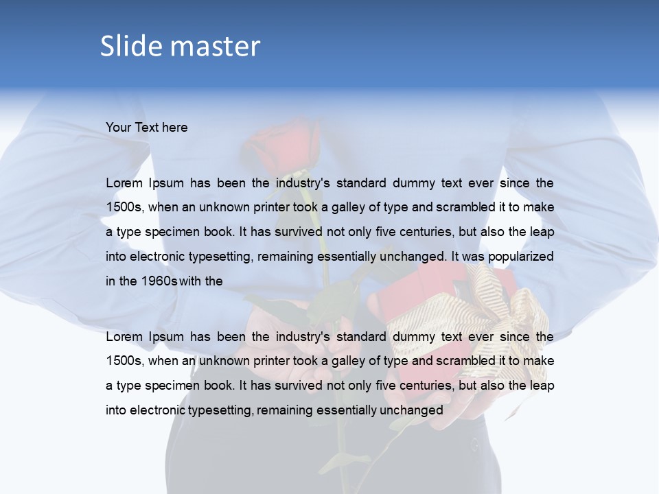 Hand White Giving PowerPoint Template