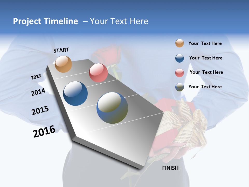 Hand White Giving PowerPoint Template