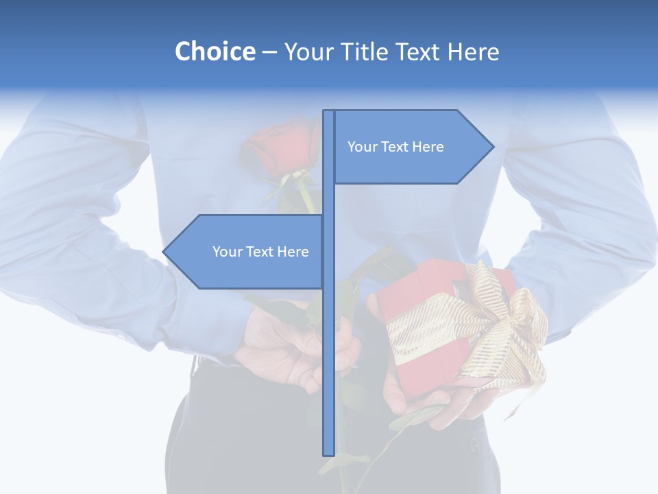 Hand White Giving PowerPoint Template